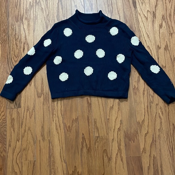 JCREW Women's 1988 rollneck™ cropped sweater in dot - Picture 3 of 6